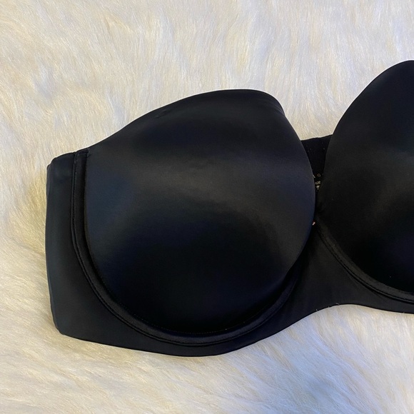 Savage‎ X Fenty Bra Womens Size 44DD Black Lightly Lined Strapless Underwire - Picture 2 of 7